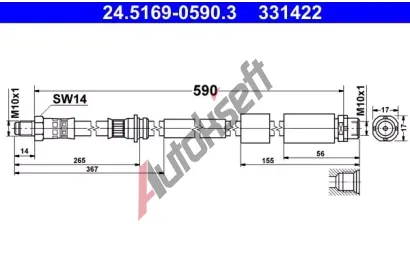 ATE Brzdov� hadice AT 331422, 24.5169-0590.3