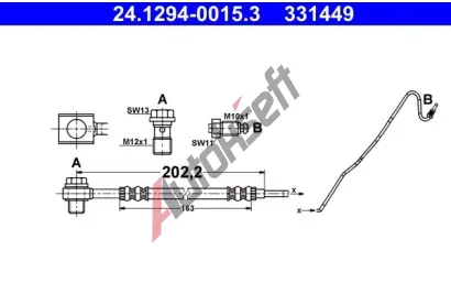 ATE Brzdov hadice AT 331449, 24.1294-0015.3
