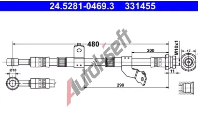 ATE Brzdov� hadice AT 331455, 24.5281-0469.3