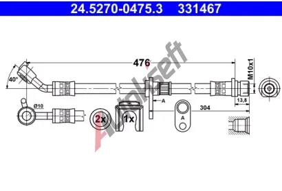ATE Brzdov� hadice AT 331467, 24.5270-0475.3