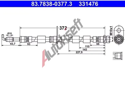 ATE Brzdov hadice AT 331476, 83.7838-0377.3