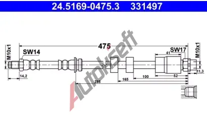 ATE Brzdov� hadice AT 331497, 24.5169-0475.3