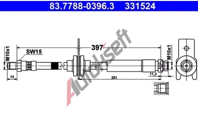 ATE Brzdov hadice AT 331524, 83.7788-0396.3