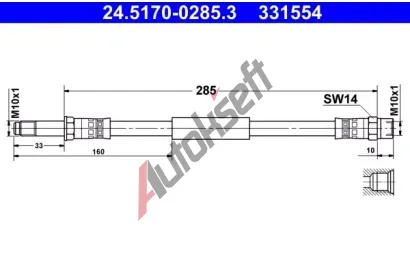 ATE Brzdov hadice AT 331554, 24.5170-0285.3
