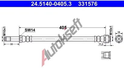 ATE Brzdov hadice AT 331576, 24.5140-0405.3
