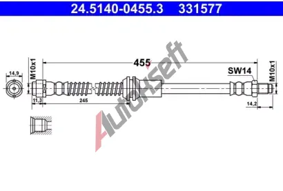 ATE Brzdov hadice AT 331577, 24.5140-0455.3