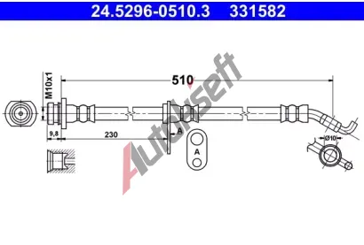 ATE Brzdov� hadice AT 331582, 24.5296-0510.3