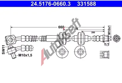ATE Brzdov hadice AT 331588, 24.5176-0660.3