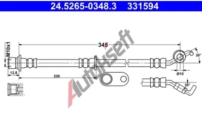 ATE Brzdová hadice AT 331594, 24.5265-0348.3 ATE Brzdová hadice AT 331594, 24.5265-0348.3
