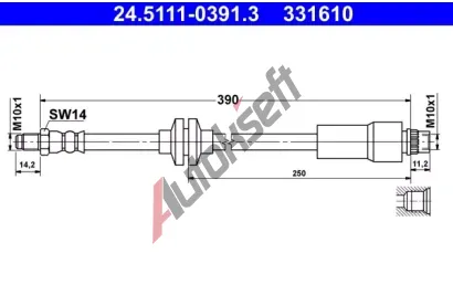 ATE Brzdová hadice AT 331610, 24.5111-0391.3 ATE Brzdová hadice AT 331610, 24.5111-0391.3