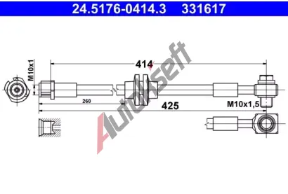 ATE Brzdov� hadice AT 331617, 24.5176-0414.3