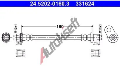 ATE Brzdová hadice AT 331624, 24.5202-0160.3 ATE Brzdová hadice AT 331624, 24.5202-0160.3