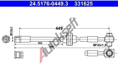 ATE Brzdov hadice AT 331625, 24.5176-0449.3