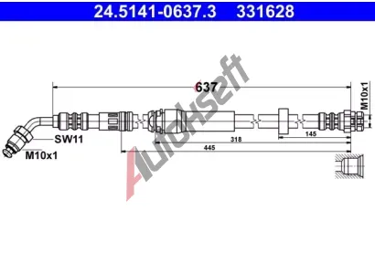 ATE Brzdov� hadice AT 331628, 24.5141-0637.3