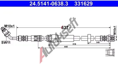 ATE Brzdov� hadice AT 331629, 24.5141-0638.3
