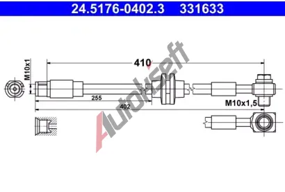 ATE Brzdov hadice AT 331633, 24.5176-0402.3