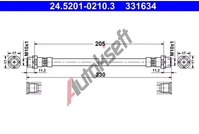 ATE Brzdov� hadice AT 331634, 24.5201-0210.3