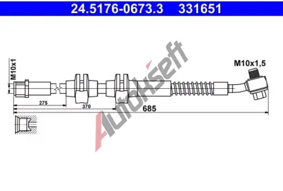 ATE Brzdov hadice AT 331651, 24.5176-0673.3