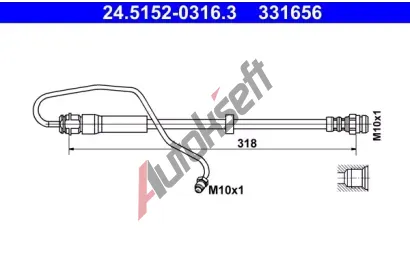 ATE Brzdová hadice AT 331656, 24.5152-0316.3 ATE Brzdová hadice AT 331656, 24.5152-0316.3