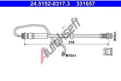 ATE Brzdová hadice AT 331657, 24.5152-0317.3 ATE Brzdová hadice AT 331657, 24.5152-0317.3