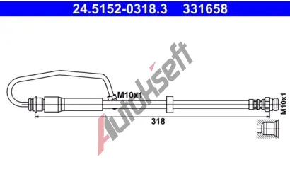 ATE Brzdová hadice AT 331658, 24.5152-0318.3 ATE Brzdová hadice AT 331658, 24.5152-0318.3