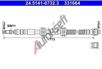 ATE Brzdov� hadice AT 331664, 24.5141-0732.3