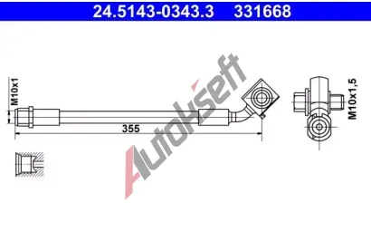 ATE Brzdov� hadice AT 331668, 24.5143-0343.3