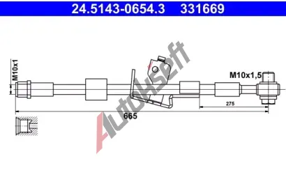 ATE Brzdov hadice AT 331669, 24.5143-0654.3