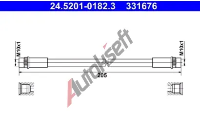 ATE Brzdov hadice AT 331676, 24.5201-0182.3