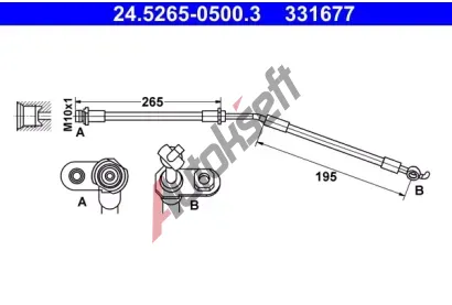 ATE Brzdov hadice AT 331677, 24.5265-0500.3