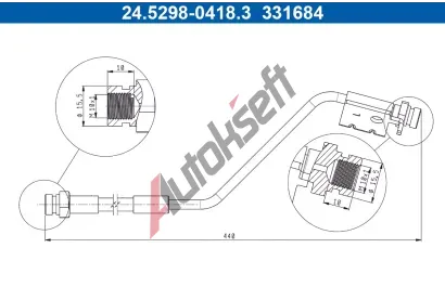 ATE Brzdov� hadice AT 331684, 24.5298-0418.3