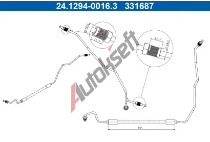 ATE Brzdov hadice AT 331687, 24.1294-0016.3