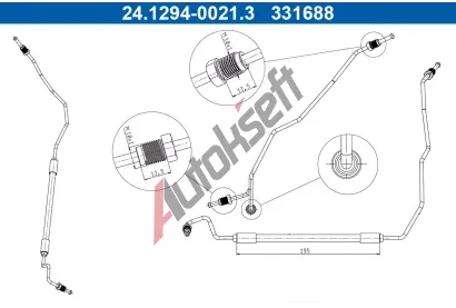 ATE Brzdov hadice AT 331688, 24.1294-0021.3