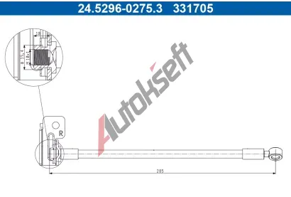 ATE Brzdov hadice AT 331705, 24.5296-0275.3