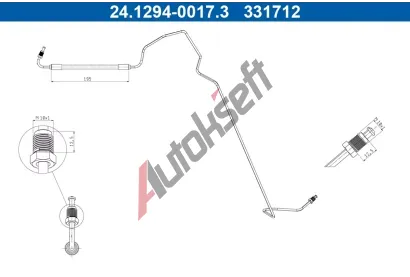 ATE Brzdová hadice AT 331712, 24.1294-0017.3 ATE Brzdová hadice AT 331712, 24.1294-0017.3