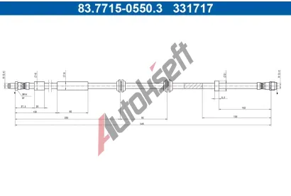 ATE Brzdová hadice AT 331717, 83.7715-0550.3 ATE Brzdová hadice AT 331717, 83.7715-0550.3
