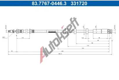 ATE Brzdov� hadice AT 331720, 83.7767-0446.3