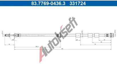 ATE Brzdová hadice AT 331724, 83.7769-0436.3 ATE Brzdová hadice AT 331724, 83.7769-0436.3