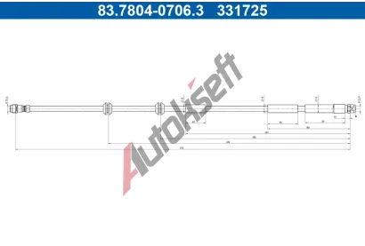 ATE Brzdov hadice AT 331725, 83.7804-0706.3