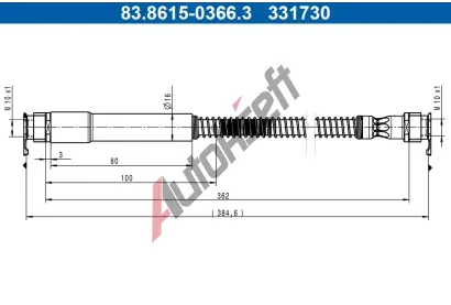 ATE Brzdov� hadice AT 331730, 83.8615-0366.3