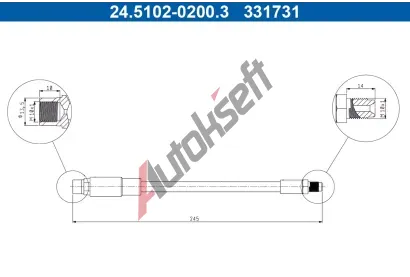 ATE Brzdov hadice AT 331731, 24.5102-0200.3