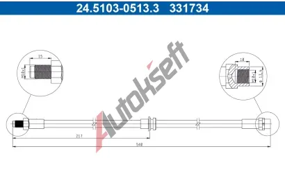 ATE Brzdov� hadice AT 331734, 24.5103-0513.3