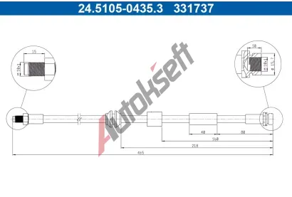 ATE Brzdov� hadice AT 331737, 24.5105-0435.3