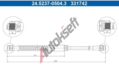 ATE Brzdov hadice AT 331742, 24.5237-0504.3