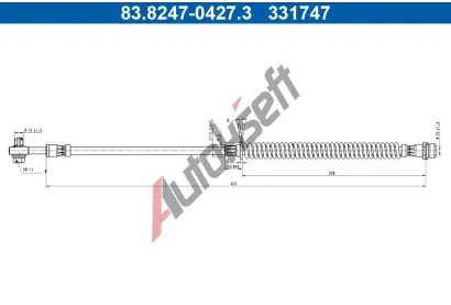 ATE Brzdová hadice AT 331747, 83.8247-0427.3 ATE Brzdová hadice AT 331747, 83.8247-0427.3