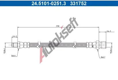 ATE Brzdov� hadice AT 331752, 24.5101-0251.3