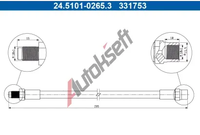 ATE Brzdov hadice AT 331753, 24.5101-0265.3