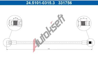 ATE Brzdov hadice AT 331756, 24.5101-0315.3