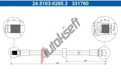 ATE Brzdov hadice AT 331760, 24.5103-0265.3
