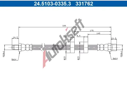 ATE Brzdov hadice AT 331762, 24.5103-0335.3